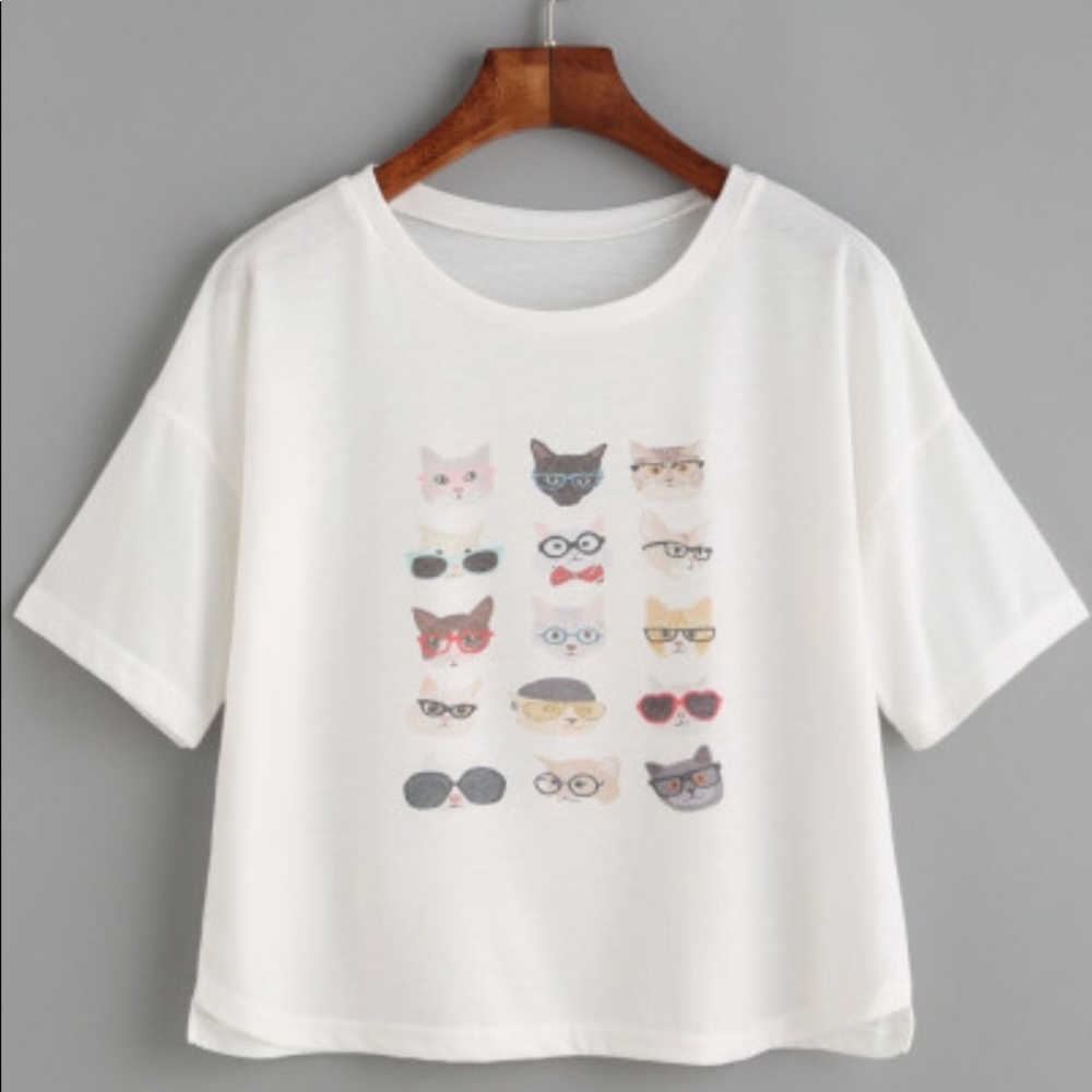 **HOT** One More Left!! Kitten faces cropped tee